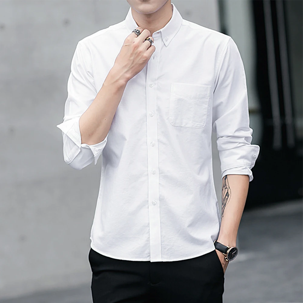 Long Sleeve Blouse Shirt Slim Fit Solid Color Spring Top Autumn Button Down Casual Clothing Collar Dress Shirts
Long Sleeve Blouse Shirt Slim Fit Solid Color Spring Top Autumn Button Down Casual Clothing Collar Dress Shirts