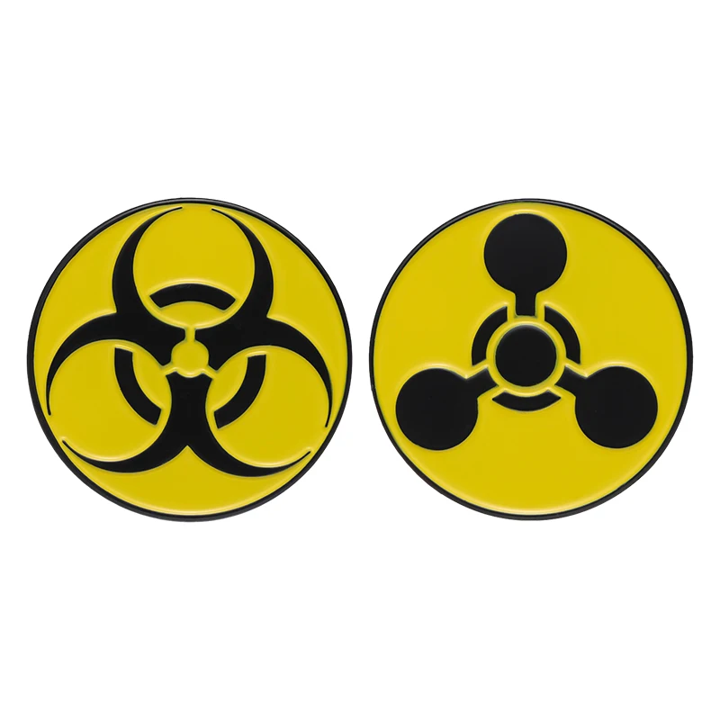Radiation Enamel Pin Brooches Hazard Warning Biochemical Custom Jewelry Backpack Hat Accessories Creative Wholesale Friend Gifts
Radiation Enamel Pin Brooches Hazard Warning Biochemical Custom Jewelry Backpack Hat Accessories Creative Wholesale Friend Gifts