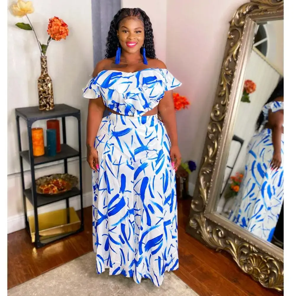 Комплект из двух предметов для женщин, модные повседневные свободные брюки с коротким рукавом, открытыми плечами и одним вырезом, с принтом и широкими штанинами
Комплект из двух предметов для женщин, модные повседневные свободные брюки с коротким рукавом, открытыми плечами и одним вырезом, с принтом и широкими штанинами