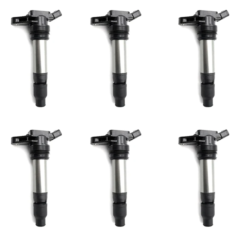 

6 Piece Ignition Coils LR002954 30684245 306842450 Black For Land Rover LR2 Volvo S60 S80 V70 XC60 XC70 -L6-3.0L 3.2L