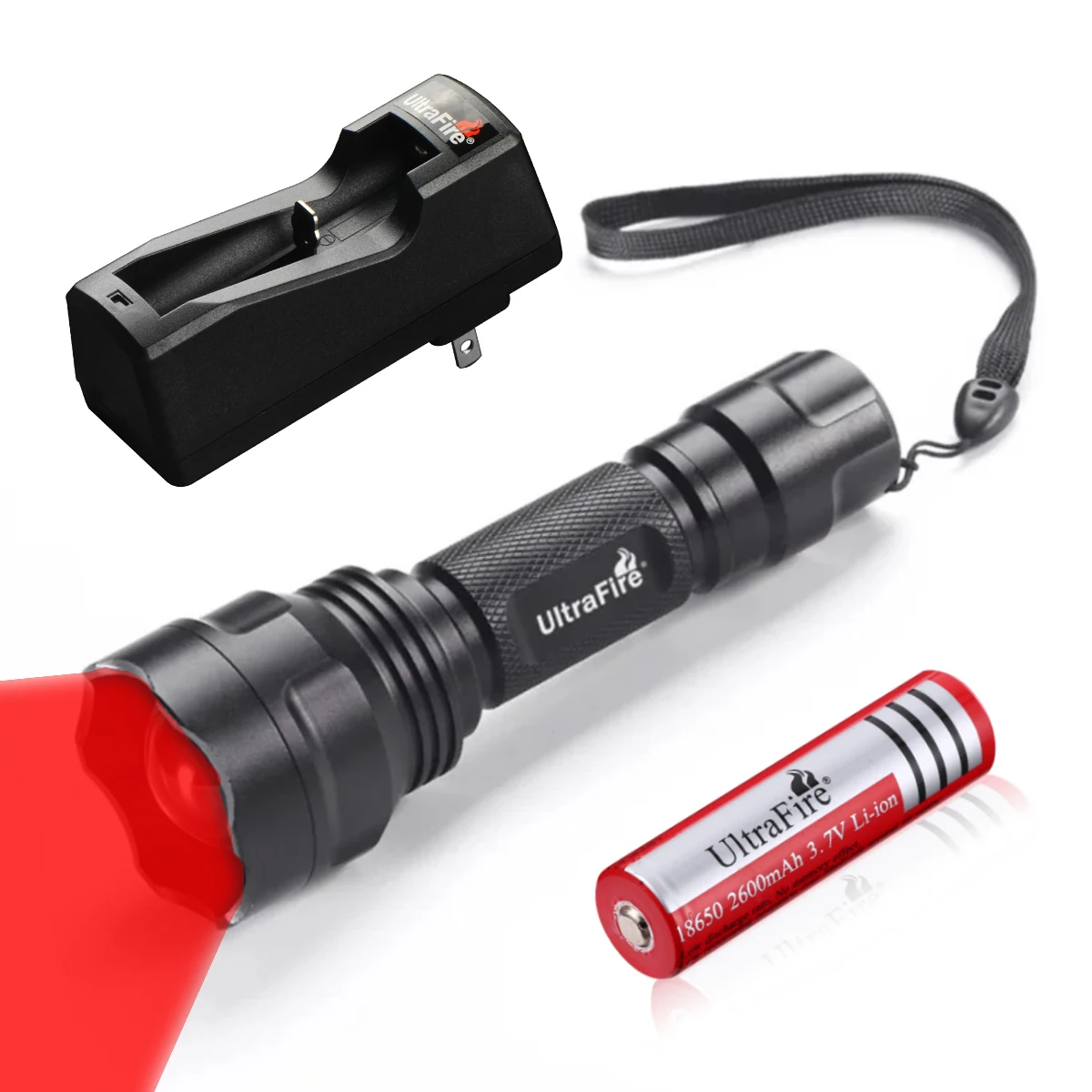 UltraFire UF-1505R Red Hunting Flashlight LED 630nm Zoomable Torch 1 Mode Outdoor Hog Predator Varmint Lantern with Attack Head
UltraFire UF-1505R Red Hunting Flashlight LED 630nm Zoomable Torch 1 Mode Outdoor Hog Predator Varmint Lantern with Attack Head