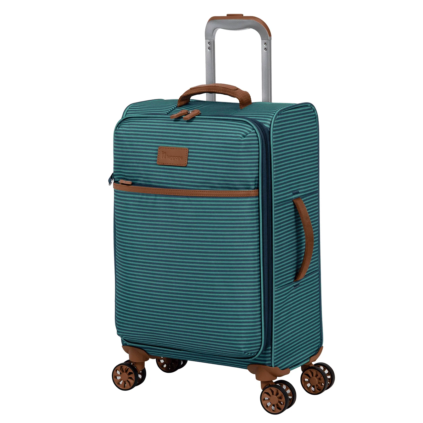 

it luggage Beach Stripes 22" Softside Carry-on 8 Wheel Spinner, Teal