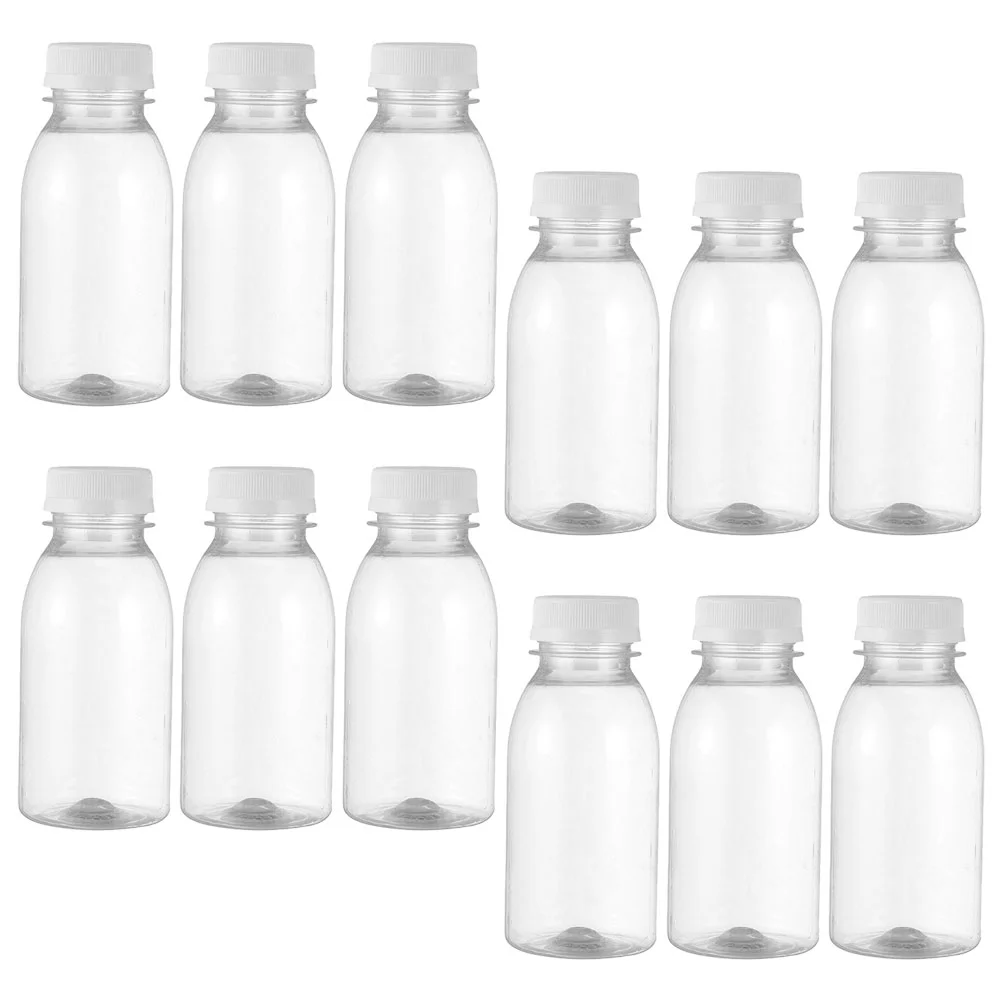 

20 Pcs Milk Bottle Juice Bottles Packing Feeding Clear Transparent The Pet Travel Cold Beverage
