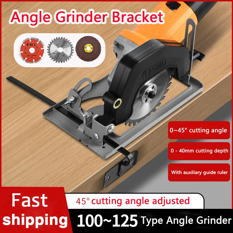 100mm Grinder bracket Angle Grinder Converter To Cutting Machine Electric Circular Saw Bracket Base Adjustable 0-45°Base Bracket
100mm Grinder bracket Angle Grinder Converter To Cutting Machine Electric Circular Saw Bracket Base Adjustable 0-45°Base Bracket