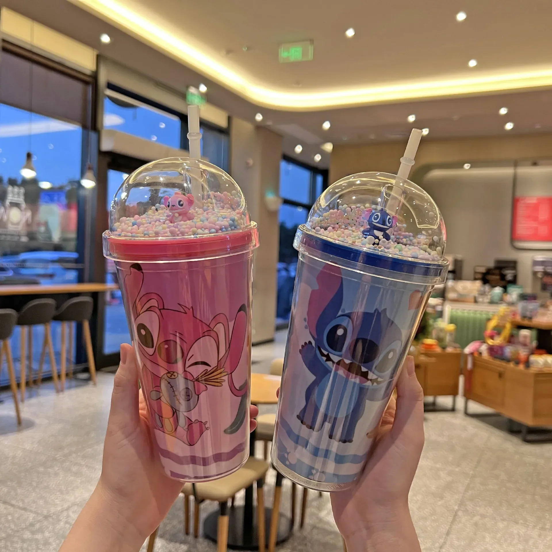 450ML Stitch Disney Plastic Water Bottle Cup Anime Stich Drink Straw Mugs with Lid Tumbler Coffe Double-layer Couple Girl Gift
450ML Stitch Disney Plastic Water Bottle Cup Anime Stich Drink Straw Mugs with Lid Tumbler Coffe Double-layer Couple Girl Gift