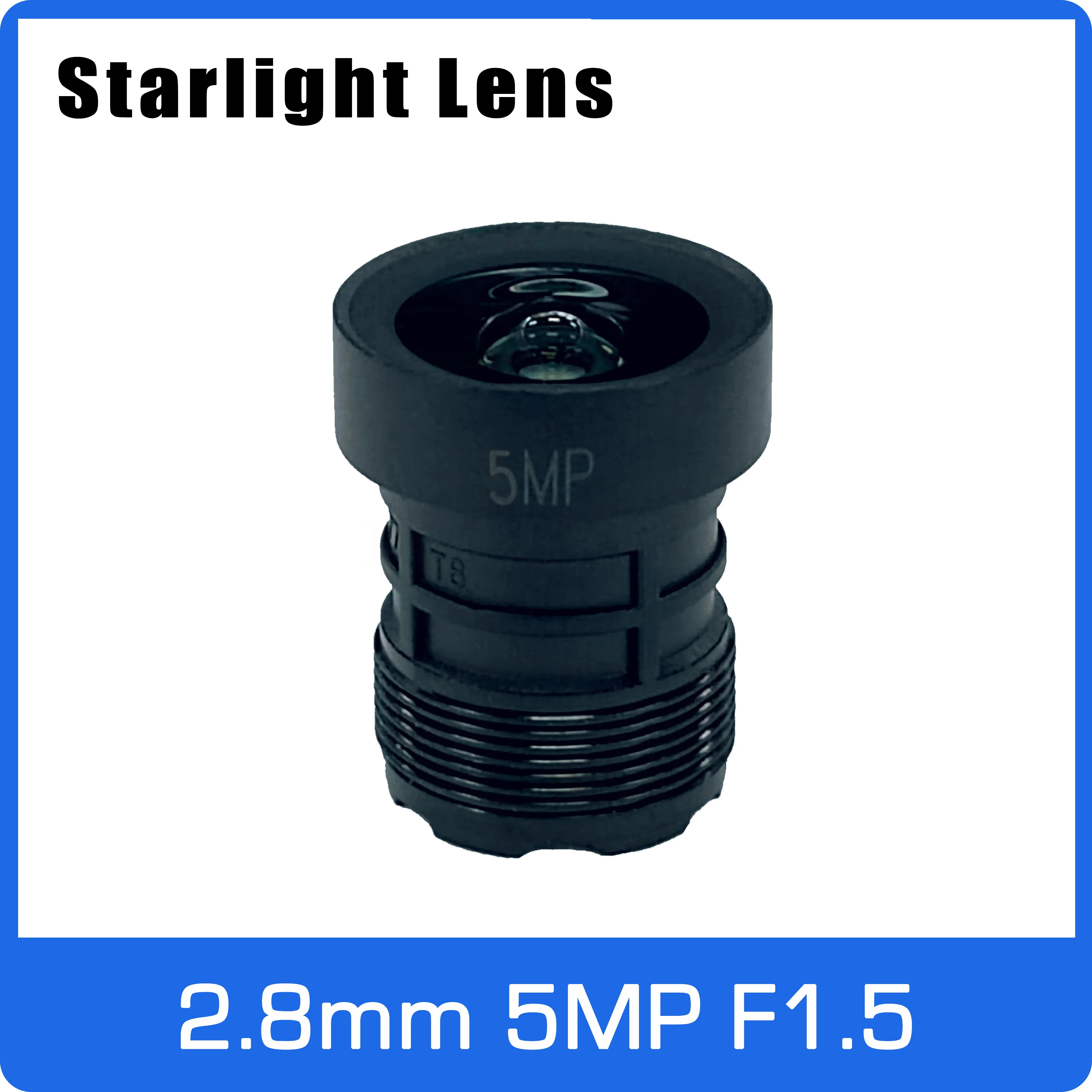 

Starlight Lens 5MP 2.8mm Fixed Aperture F1.5 Big Angle For SONY IMX335 Low Light CCTV AHD IP Camera Free Shipping