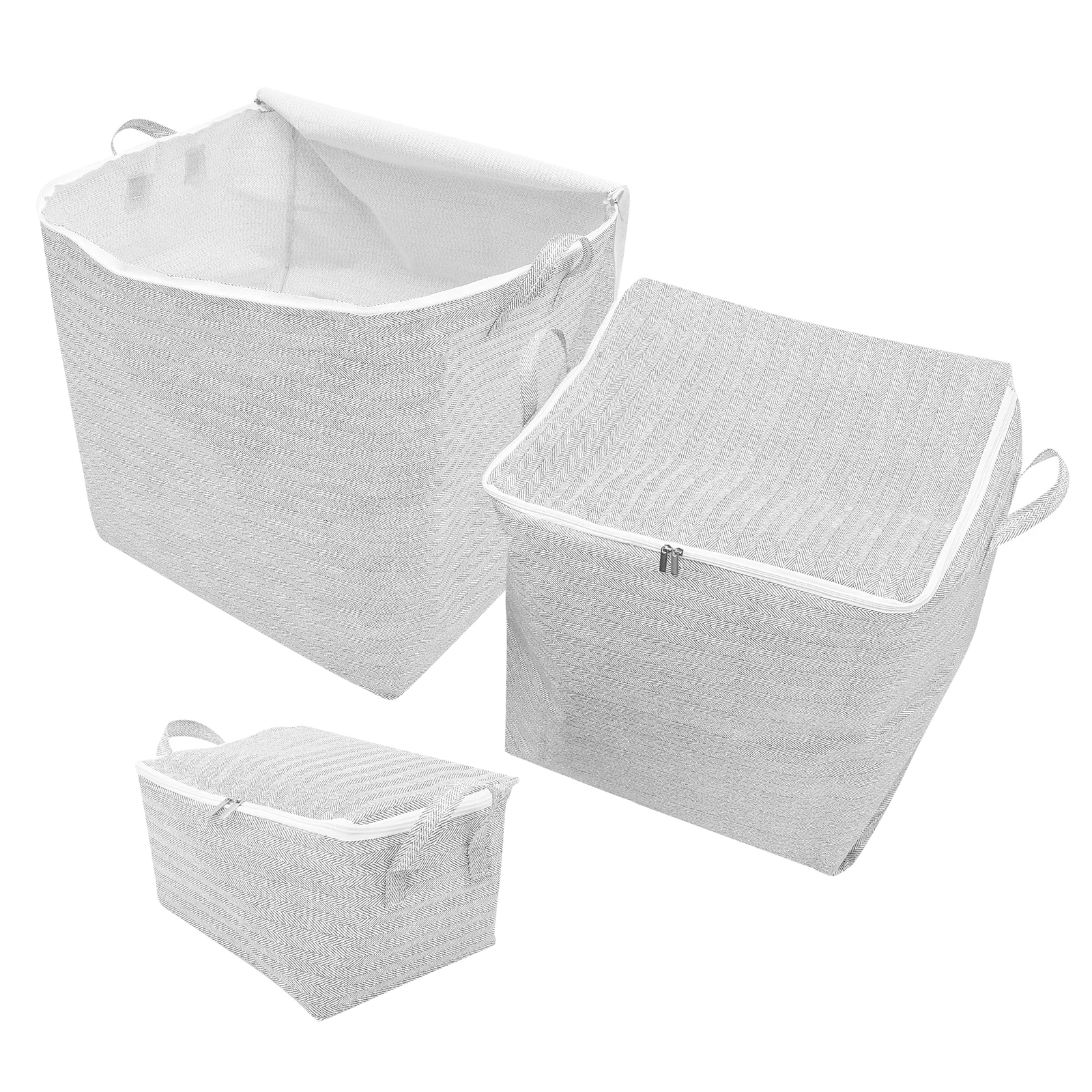 3 Pcs Folding Storage Box Shelves Clothes Container Holder Non-woven Fabric Pants Boxes
3 Pcs Folding Storage Box Shelves Clothes Container Holder Non-woven Fabric Pants Boxes
