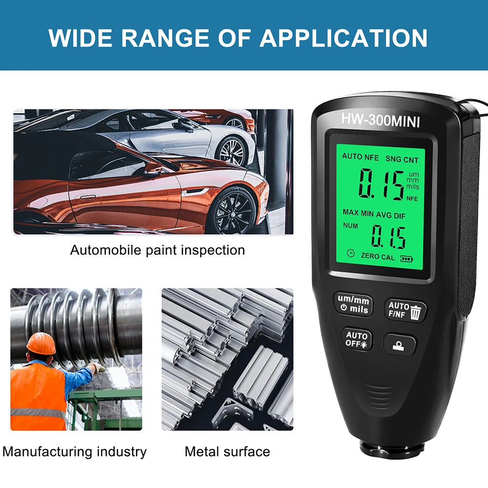 Universal High-precision LCD Digital Automobile Film Thickness Meter Tester 0.1micron/0-2000 Thickness Gauge Measuring Tool
Universal High-precision LCD Digital Automobile Film Thickness Meter Tester 0.1micron/0-2000 Thickness Gauge Measuring Tool