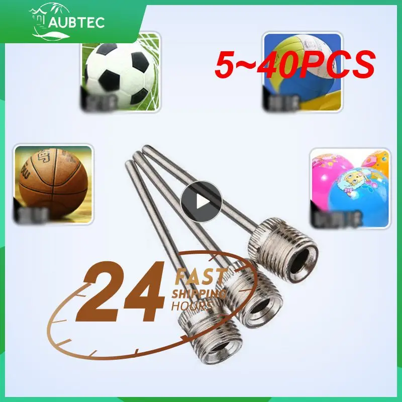 

5~40PCS Sport Ball Inflating Pump Needle For Football Basketball Soccer Inflatable Air Valve Adaptor Stainless Steel Pump Pin