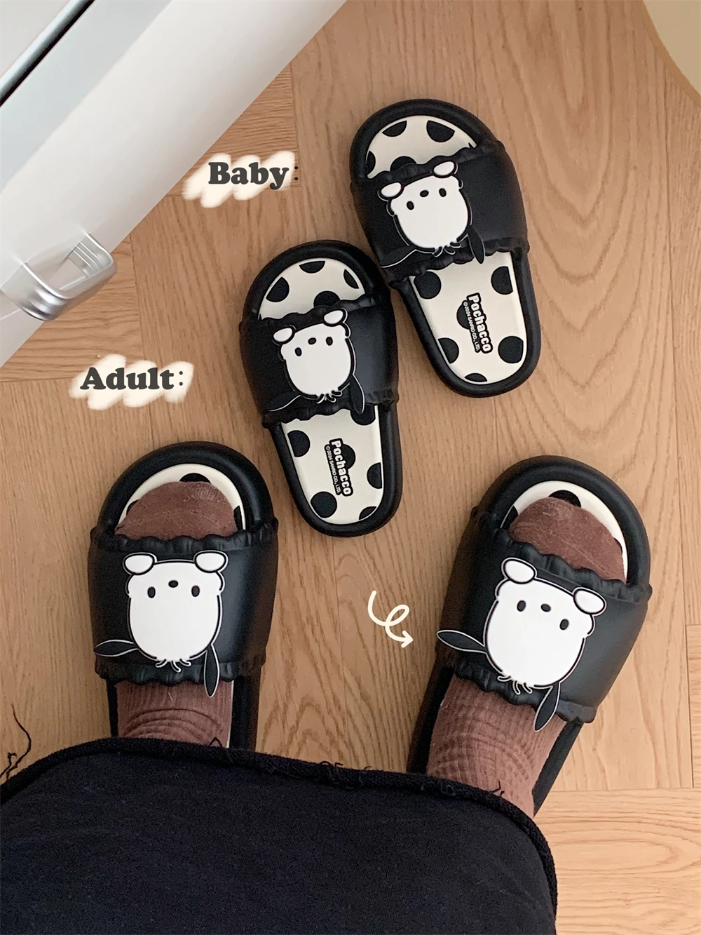 

Cute Panda Sandals Summer EVA Slippers Man Women Parent-child Non Slip Home Bathroom Slippers For Couples