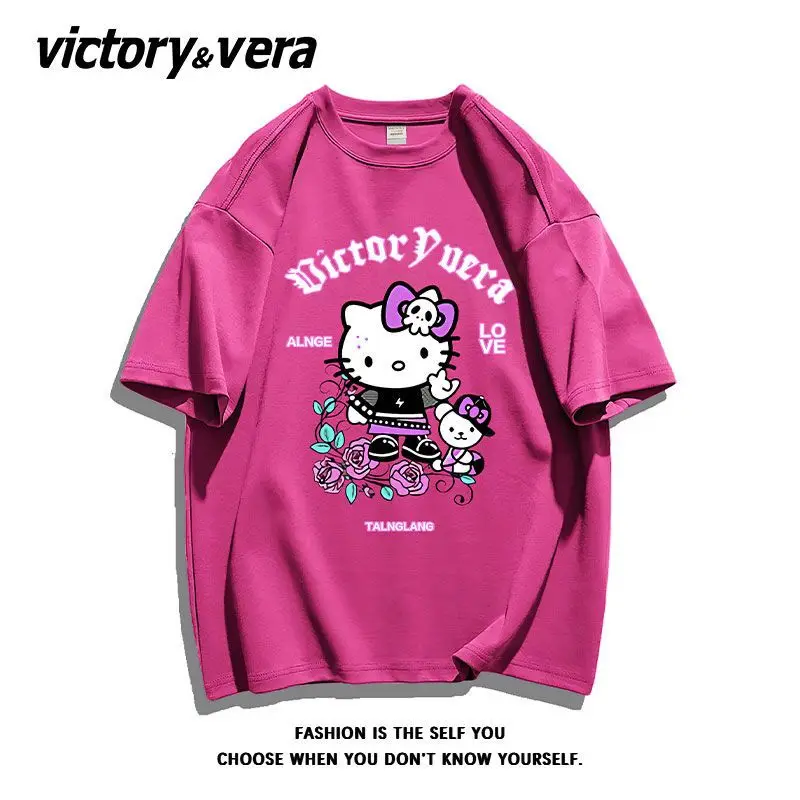 SanrioHello Kitty T-shirt Cartoon Short Sleeved Womens Dark Wind Kawaii Print Cotton Summer Loose Casual Fashion Couple Top
SanrioHello Kitty T-shirt Cartoon Short Sleeved Womens Dark Wind Kawaii Print Cotton Summer Loose Casual Fashion Couple Top