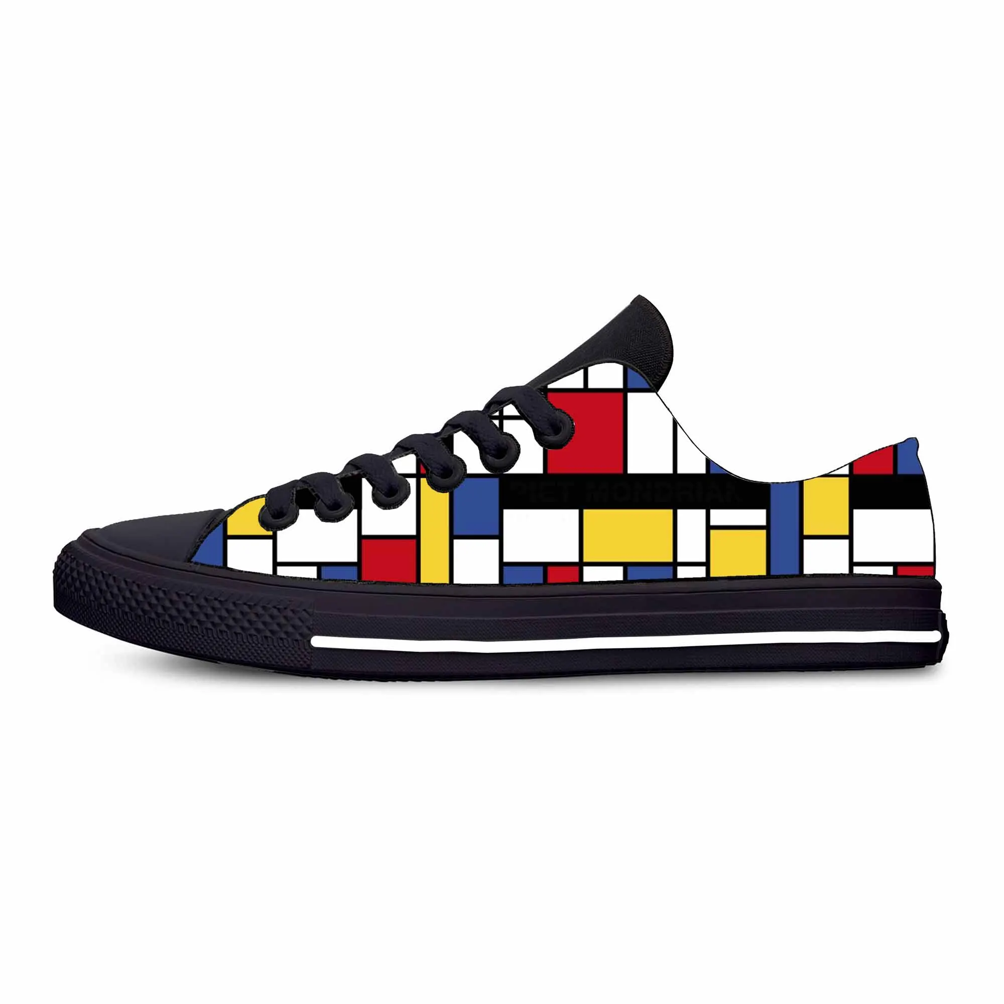 Туфли Piet Mondrian с абстрактным геометрическим рисунком, повседневная Тканевая обувь с низким верхом, удобные дышащие кроссовки с 3D принтом для мужчин и женщин 
Туфли Piet Mondrian с абстрактным геометрическим рисунком, повседневная Тканевая обувь с низким верхом, удобные дышащие кроссовки с 3D принтом для мужчин и женщин