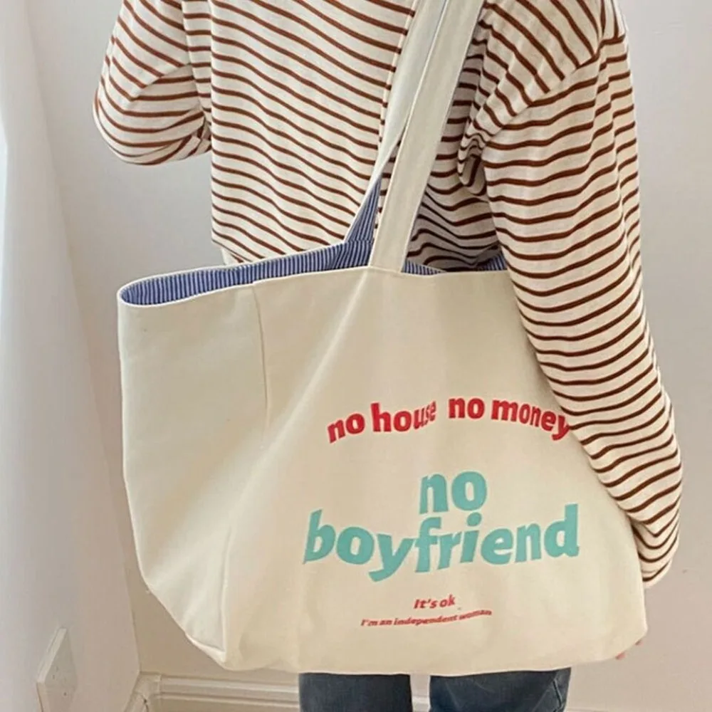 Large Capacity Schoolbag Fashion Double-sided Back Canvas Handbag Korean Style Versatile Tote Package
Large Capacity Schoolbag Fashion Double-sided Back Canvas Handbag Korean Style Versatile Tote Package