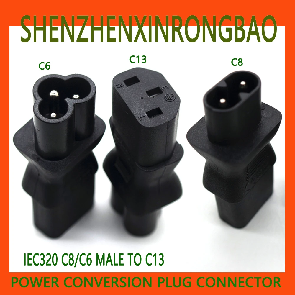

IEC320 C13 to IEC C8, IEC 3Pin female to 2Pin male power adapter Adaptor ,C8 male to IEC C13 10A 250V,C13 TO C8,C13 TO C6