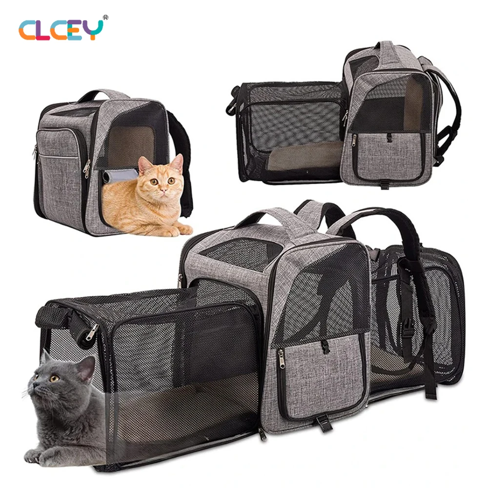 

Cats Small Dogs Breathable Mesh Collapsible Cat Travel Bag Transporte Pet For Cat Backpack Carrier Expandable Pet Backpack 애견가방