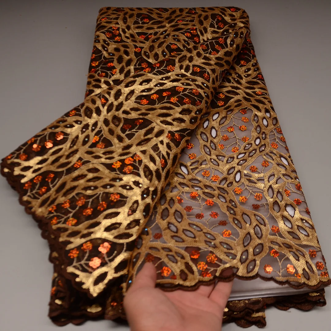 (5yards/pc) High quality coffee brown African hand cut mesh lace fabric newest sequins embroidered tulle lace fabric FLP320
(5yards/pc) High quality coffee brown African hand cut mesh lace fabric newest sequins embroidered tulle lace fabric FLP320