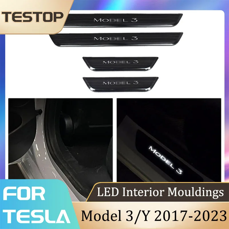 For Tesla Model 3/Y Logo Car Door Sill Bar LED Light Magnetic Induction Threshold Strip Parts 2023 Auto Interior Accessories
For Tesla Model 3/Y Logo Car Door Sill Bar LED Light Magnetic Induction Threshold Strip Parts 2023 Auto Interior Accessories