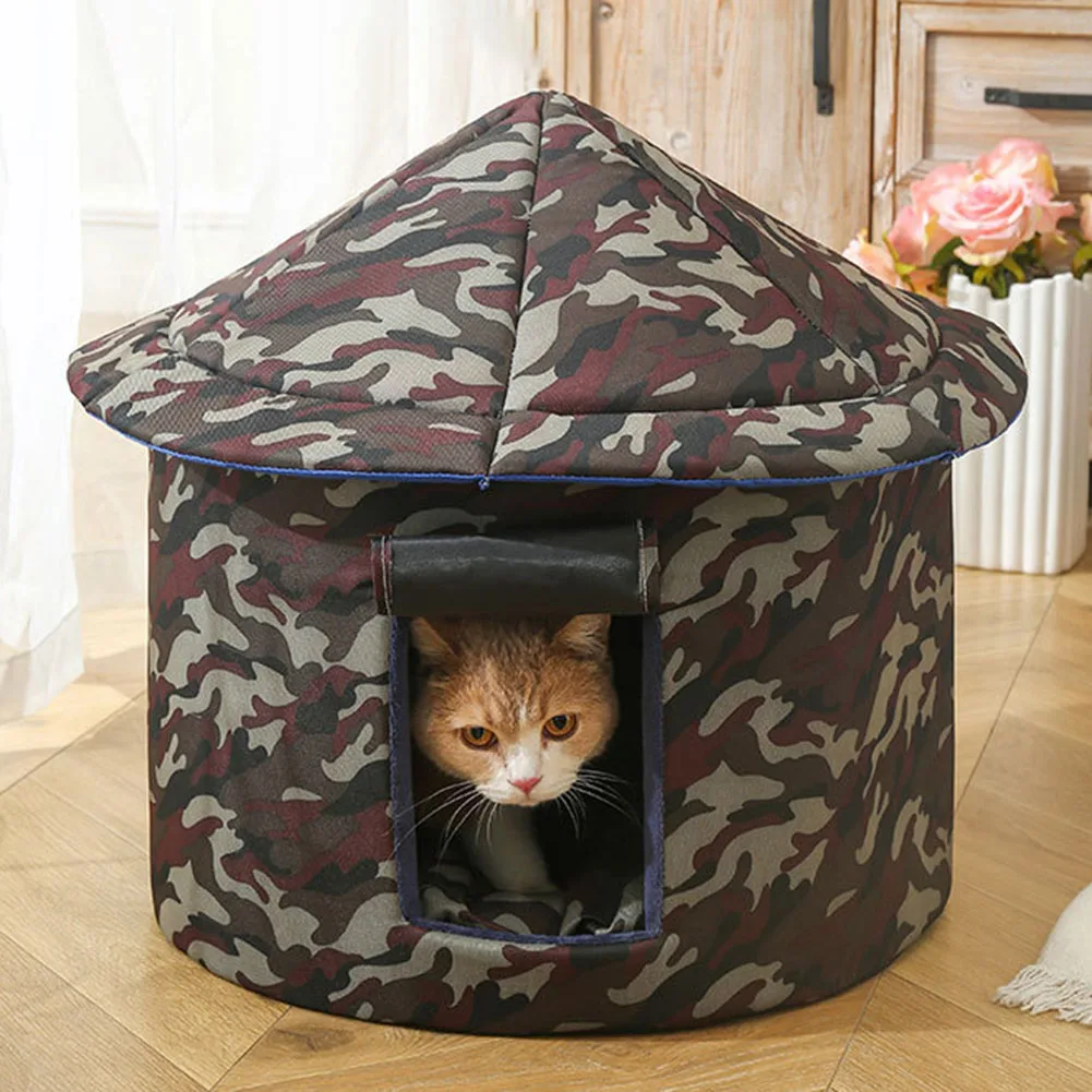 

SWEETHOME Stray Cats Shelter Waterproof Outdoor Cat Dog House Foldable Warm Pet Cave For Winter PET Tent Bed Kitten Cave