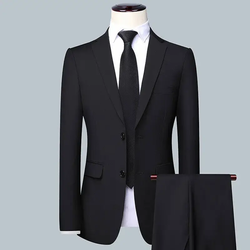 Business Men's Suit Set 2 Pieces Blazer Pants Men's Fitting Wedding Groom's Suits
Business Men's Suit Set 2 Pieces Blazer Pants Men's Fitting Wedding Groom's Suits