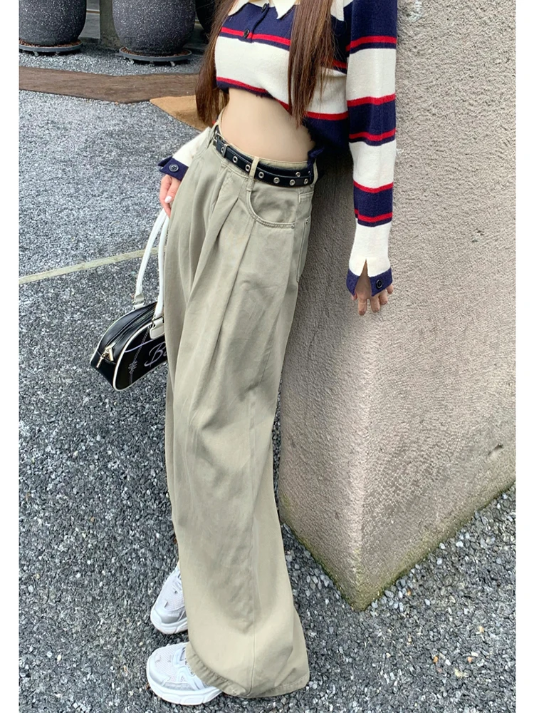 Korean Fashion Loose Casual High Waist Wide Leg Baggy Cargo Pants Streetwear Vintage Y2K Plain Trousers Female 2024 New Trendy
Korean Fashion Loose Casual High Waist Wide Leg Baggy Cargo Pants Streetwear Vintage Y2K Plain Trousers Female 2024 New Trendy