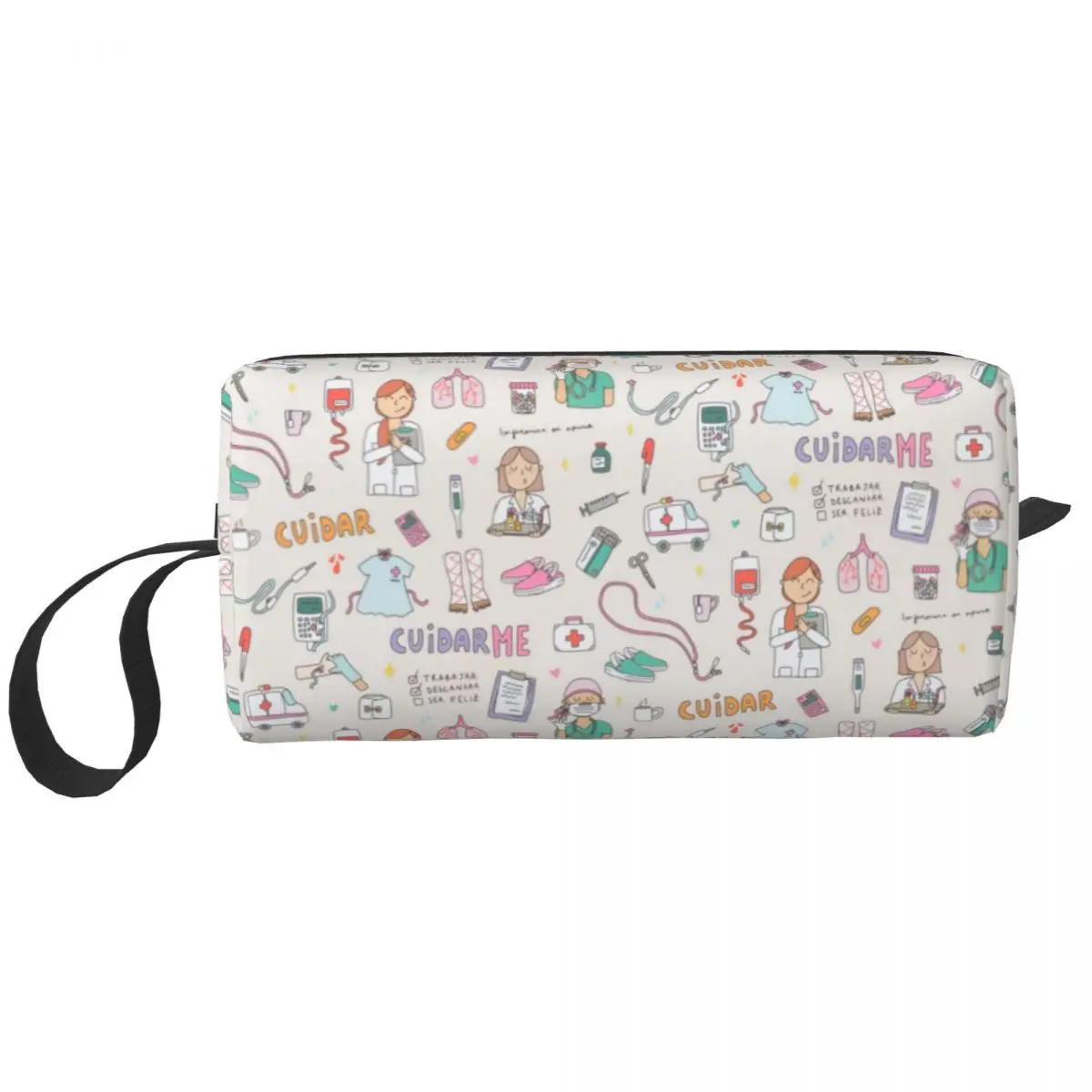 Doctor Nurse Enfermera En Apuros Large Makeup Bag Waterproof Pouch Travel Cosmetic Bags Portable Toiletry Bag for Unisex
Doctor Nurse Enfermera En Apuros Large Makeup Bag Waterproof Pouch Travel Cosmetic Bags Portable Toiletry Bag for Unisex