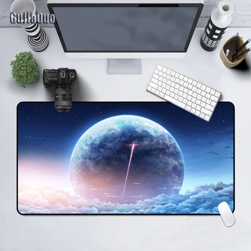 

GuJiaDuo Planet Art Mouse Pad 90x40 Extra Large Notebook Keyboard Desk Mat Gaming Hoom Accessories Space Mousepad Pc Cushion Rug