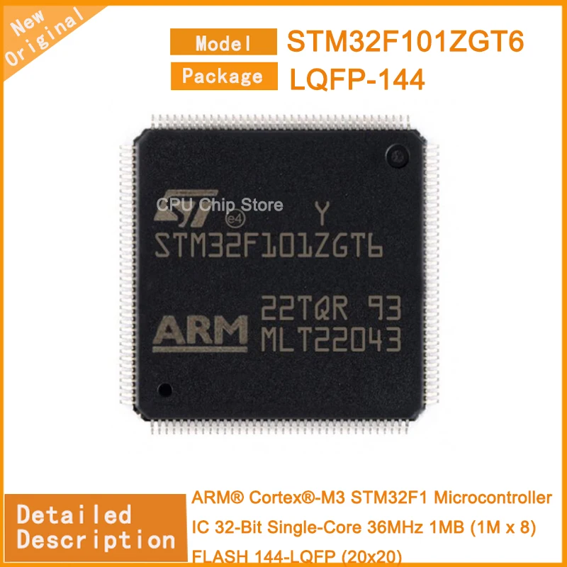 Микроконтроллер STM32F101ZGT6 STM32F101, 32 битный, одноъядерный, 36 МГц, 1 Мб (1 м x 8), FLASH 144-LQFP (20x20), 5 шт./партия
Микроконтроллер STM32F101ZGT6 STM32F101, 32 битный, одноъядерный, 36 МГц, 1 Мб (1 м x 8), FLASH 144-LQFP (20x20), 5 шт./партия