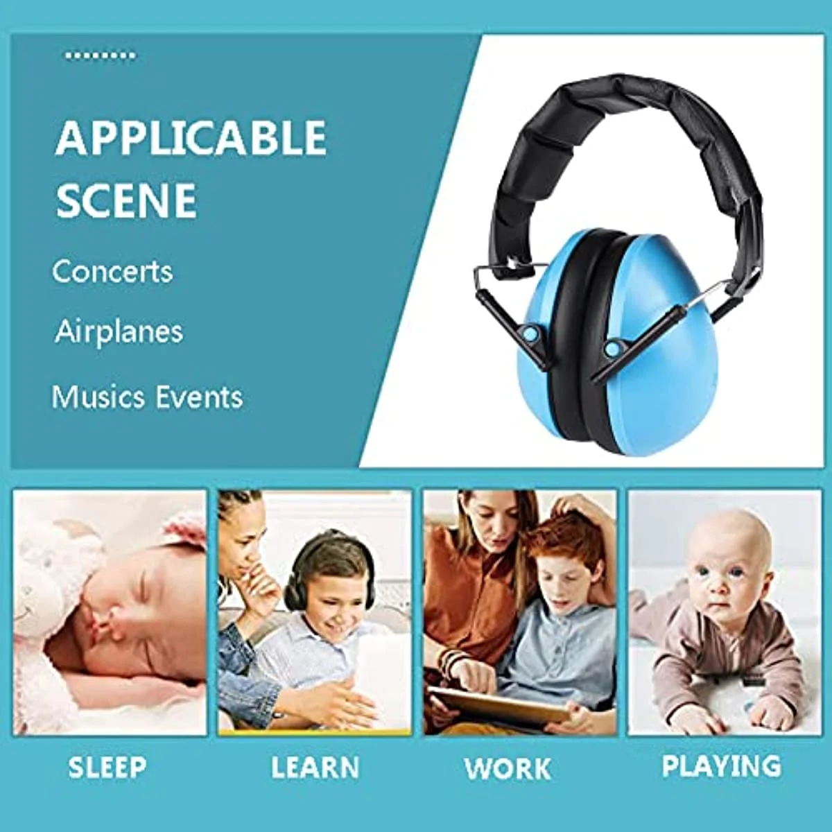 Hight Quality Kids Ear Protection Earmuffs Safety Hearing Ear Muffs Noise Reduction Soundproof Headphones Children Protective Hight Quality Kids Ear Protection Earmuffs Safety Hearing Ear Muffs Noise Reduction Soundproof Headphones Children Protective