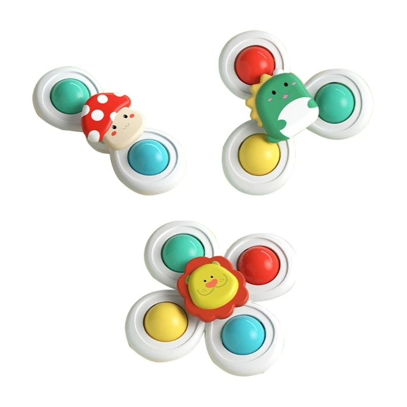 

Pack of 3 Toddlers Spinner Toy for Infant Teething Toy Shower Gift Newborn Gift Cognitive Stimulation Shower Gift Dropship