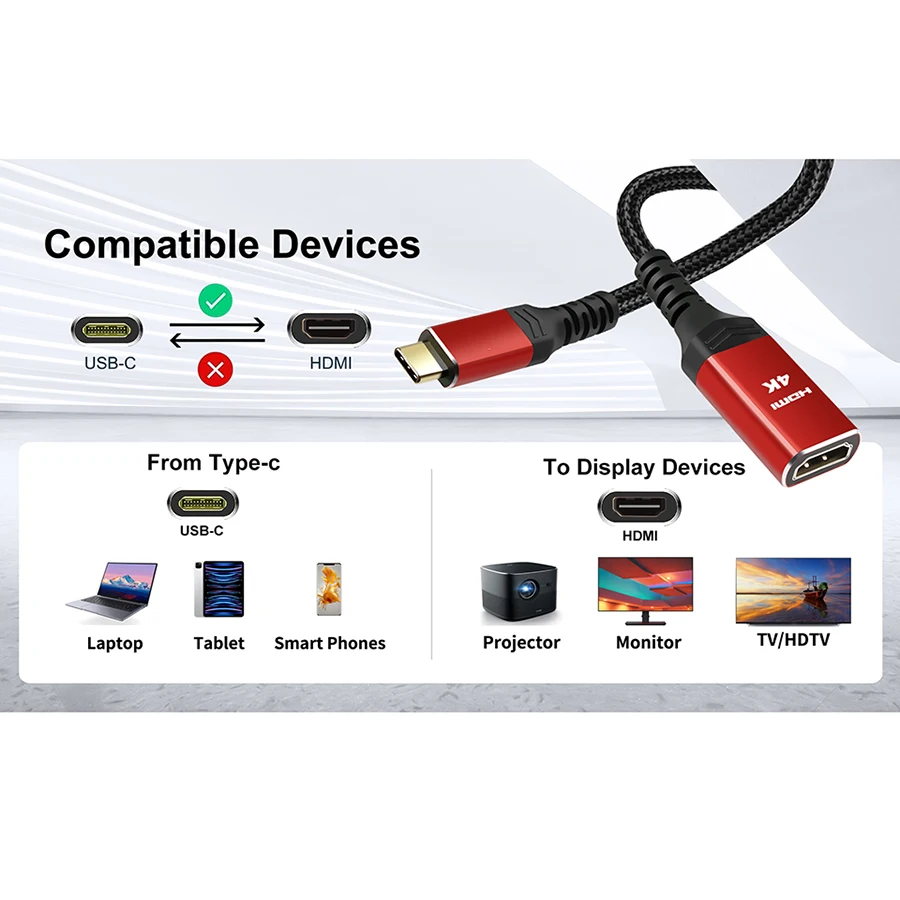 FARREACH type C to HDMI ADAPTER 4K Type C HDMI CABLE Converter for MacBook Huawei Mate 30 USB-C HDMI Adapter USB Type C to HDMI
FARREACH type C to HDMI ADAPTER 4K Type C HDMI CABLE Converter for MacBook Huawei Mate 30 USB-C HDMI Adapter USB Type C to HDMI