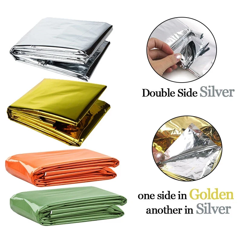 Folding Emergency Blanket Outdoor Survival Rescue First Aid Foil Thermal Blanket Windproof Keep Warm Blankets for Camping Hiking
Folding Emergency Blanket Outdoor Survival Rescue First Aid Foil Thermal Blanket Windproof Keep Warm Blankets for Camping Hiking