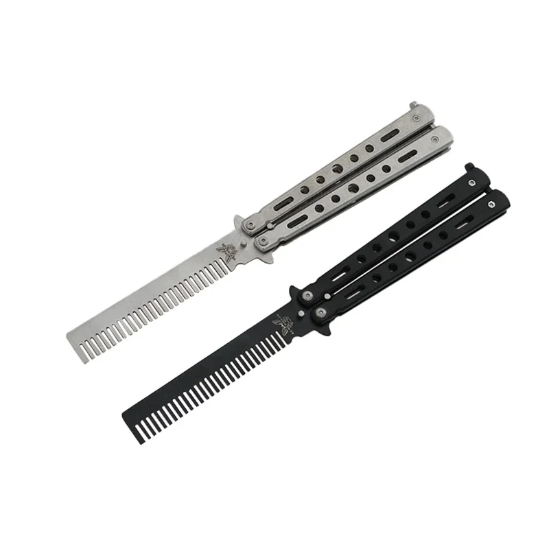 Sdotter 1pc Foldable Comb Stainless Steel Practice Training Butterfly Knife Comb Beard & Moustache Brushes Hairdressing Styling
Sdotter 1pc Foldable Comb Stainless Steel Practice Training Butterfly Knife Comb Beard & Moustache Brushes Hairdressing Styling