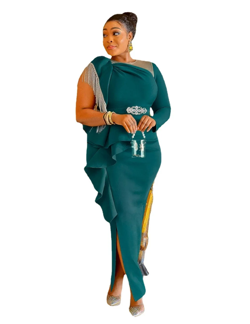 S-5XL African Dresses for Women Summer African Women Long Sleeve Yellow Dark Green Polyester Long Dress African Clothes Women
S-5XL African Dresses for Women Summer African Women Long Sleeve Yellow Dark Green Polyester Long Dress African Clothes Women