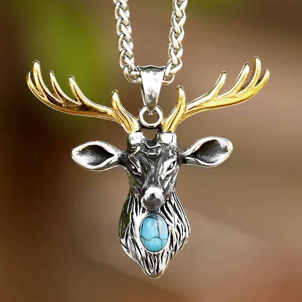 2023 New Vintage Nordic viking Warrior Odin Deer head animal Pendant For Men Stainless Steel Necklace Jewelry free shipping
2023 New Vintage Nordic viking Warrior Odin Deer head animal Pendant For Men Stainless Steel Necklace Jewelry free shipping