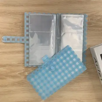 120 포켓 폴라로이드 앨범 격자 무늬 케이팝 사진 카드홀더, 아이돌 인스탁스 앨범, 명함 수집 책 상품 이미지