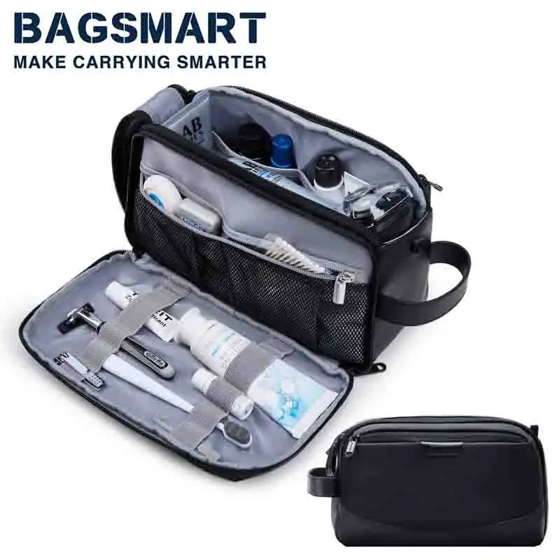 

BAGSMART Toiletry Bag for Men Large Travel Toiletry Organizer Dopp Kit Water-resistant Shaving Bag for Toiletries Accessories