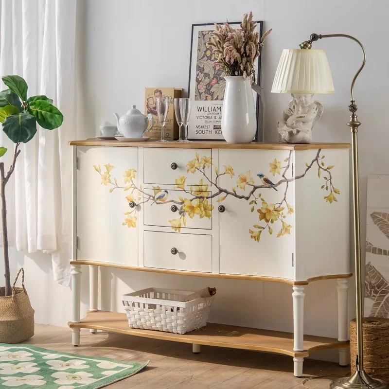 French hand-painted door-to-door porch cabinet living room TV cabinet solid wood hand-painted sideboard storage locker
French hand-painted door-to-door porch cabinet living room TV cabinet solid wood hand-painted sideboard storage locker