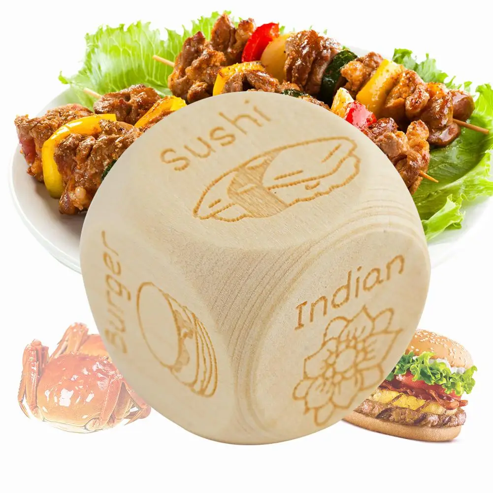 Wooden Food Decision Dice Game What To Eat Funny Date Night Dice For Couples Valentine's Day Anniversary Birthday Game Dice P5S6
Wooden Food Decision Dice Game What To Eat Funny Date Night Dice For Couples Valentine's Day Anniversary Birthday Game Dice P5S6
