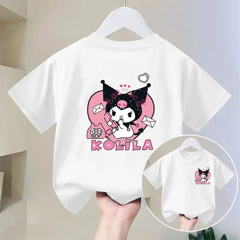 2024 Kuromi Children T-Shirt Kawaii Sanrioed Anime Girls Summer Sweet Cute Cartoon Babys Short-Sleeved Korean Tide Gift for Kids
2024 Kuromi Children T-Shirt Kawaii Sanrioed Anime Girls Summer Sweet Cute Cartoon Babys Short-Sleeved Korean Tide Gift for Kids