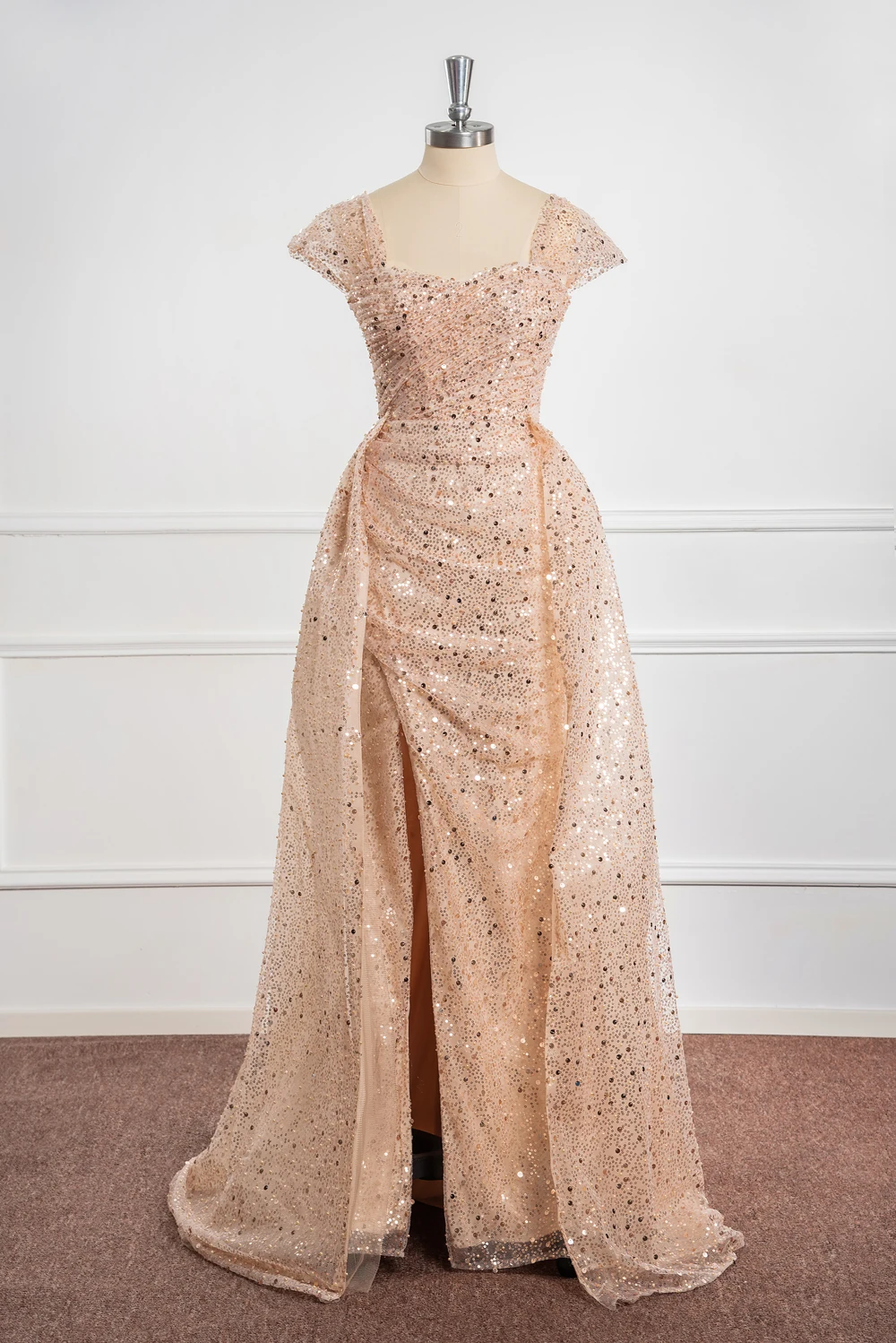 Sparkly Sequined Mermaid Evening Dresses High Split Detachable Train Shoulder Straps And Sleeve Formal Party Prom Gowns Vestidos
Sparkly Sequined Mermaid Evening Dresses High Split Detachable Train Shoulder Straps And Sleeve Formal Party Prom Gowns Vestidos