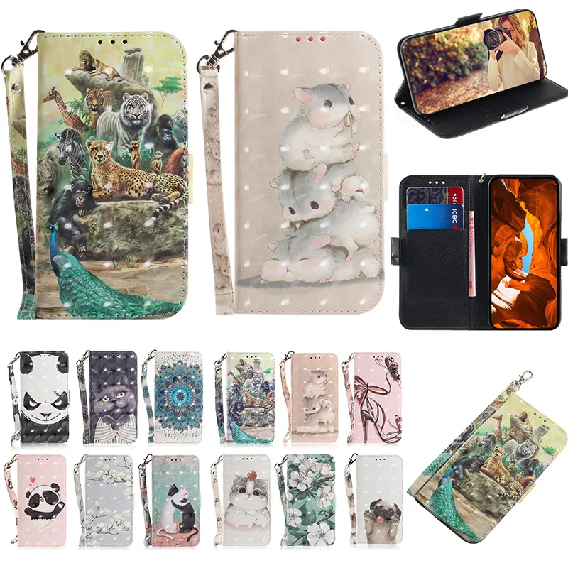 

Stand Flip Wallet Case For Tecno Pova 2 3 4 5 Pro pova Neo 2 3 4G 3D Protect Phone Cover