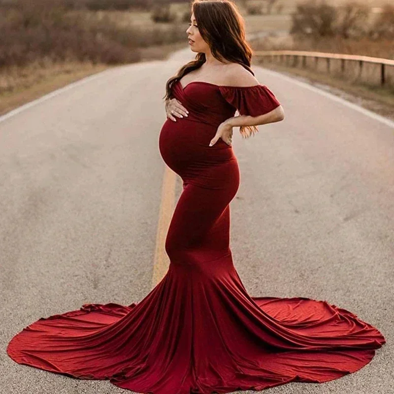 

Maternity Gown For Photo Shoots Cute Sexy Maternity Dresses Photography Props 2023 Women Pregnancy Dress Plus Size