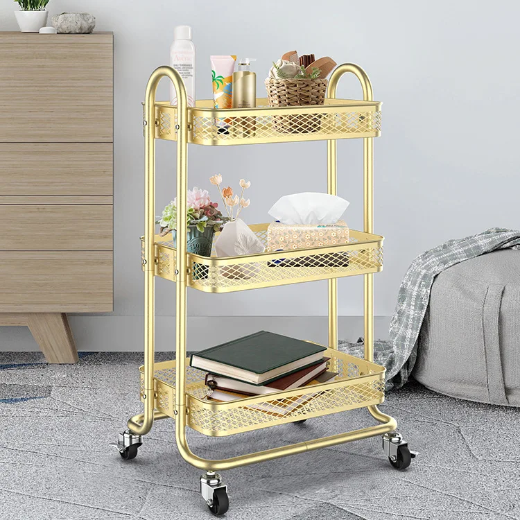 Multi-functional floor-type multi-storey shelf kitchen mobile storage rack metal wheeled storage trolley
Multi-functional floor-type multi-storey shelf kitchen mobile storage rack metal wheeled storage trolley