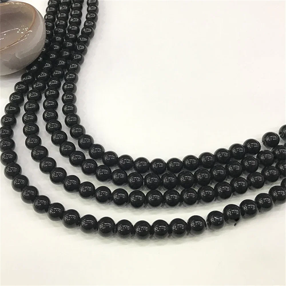 

Beads for Jewelry Making AAA Natural Stone Black Agate DIY Charm Women Necklace Bracelet 4-12mm Onyx Beading Keychain Handmade
