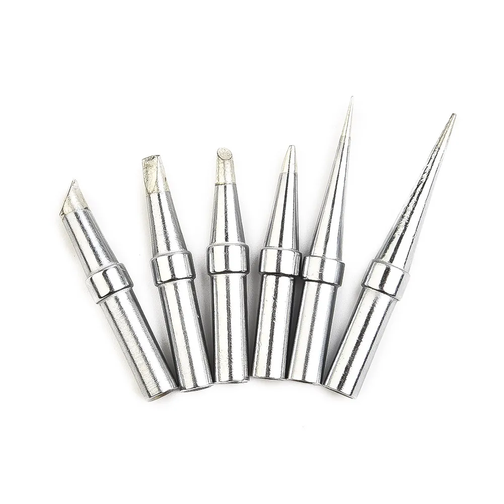 

Accessories Equipment Soldering Iron Tips 6pcs For Weller WE1010NA WESD51 WES50/51 Metalworking Replacement Silver