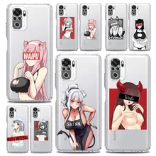 

Anime Hentai ​Sexy Girl Face Phone Case For Xiaomi Redmi Note 9S 9 8 10 11 Pro 7 8T 9C 9A 8A K40 Pro Soft Transparent Back Cover