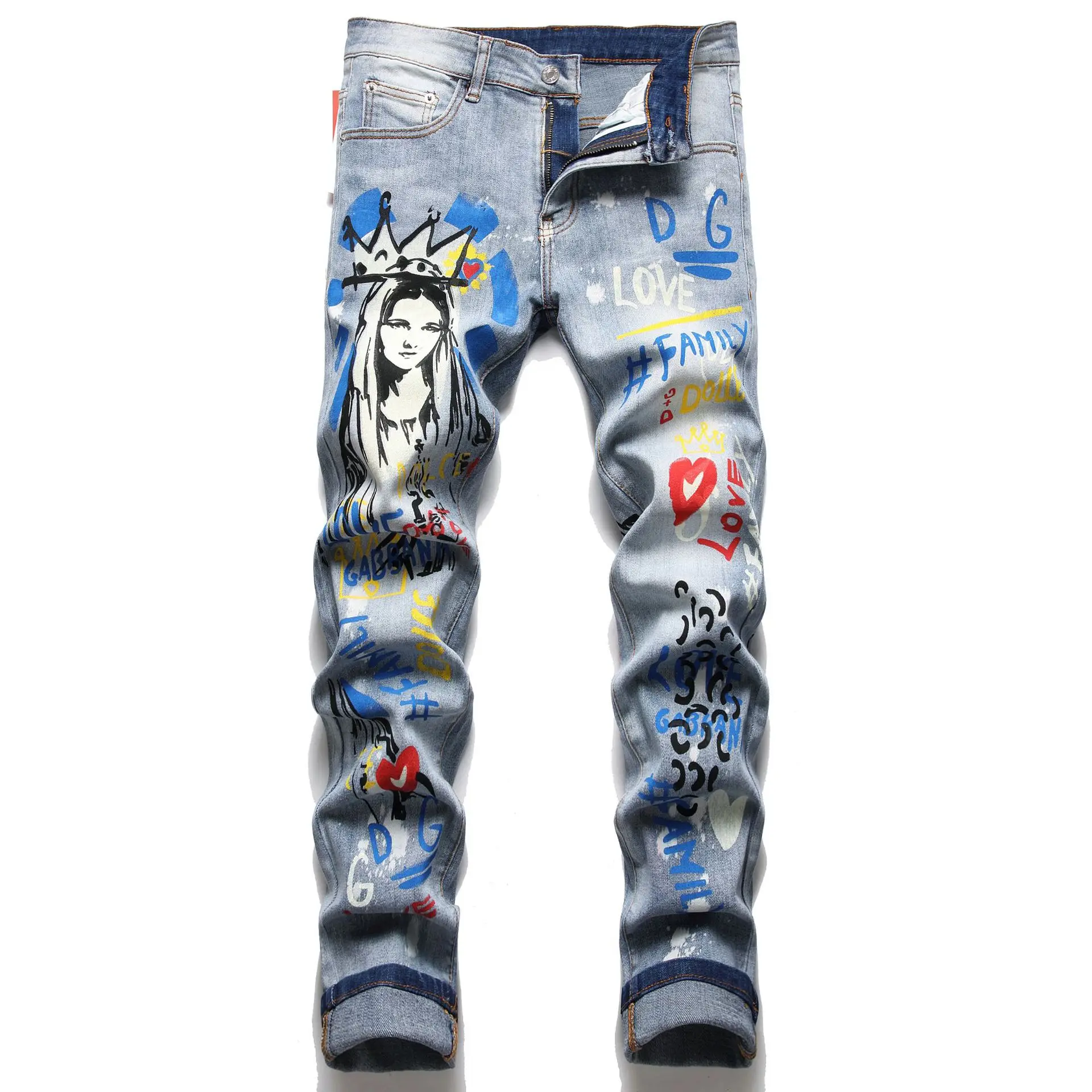 Men's fashion jeans trendyol streetwear Punk motorcycle letter printed ripped mens slim jeans
Men's fashion jeans trendyol streetwear Punk motorcycle letter printed ripped mens slim jeans