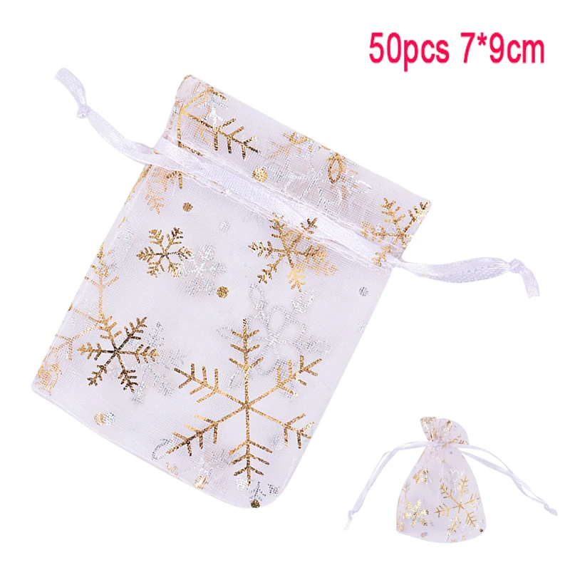 

50pcs Jewelry Tulle Drawstring Bag Organza Wedding Xmas Party Favor Gift 7cm*9cm Candy Bags Jewellery Pouches