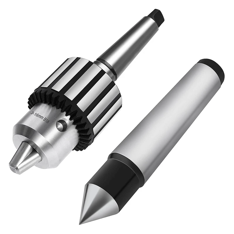 AT35 Super Heavy Duty Drill Chuck 5/8 Inch Capacity And MT3 Morse Taper Dead Center Top Tip, 60 Degree Point Live Center
AT35 Super Heavy Duty Drill Chuck 5/8 Inch Capacity And MT3 Morse Taper Dead Center Top Tip, 60 Degree Point Live Center