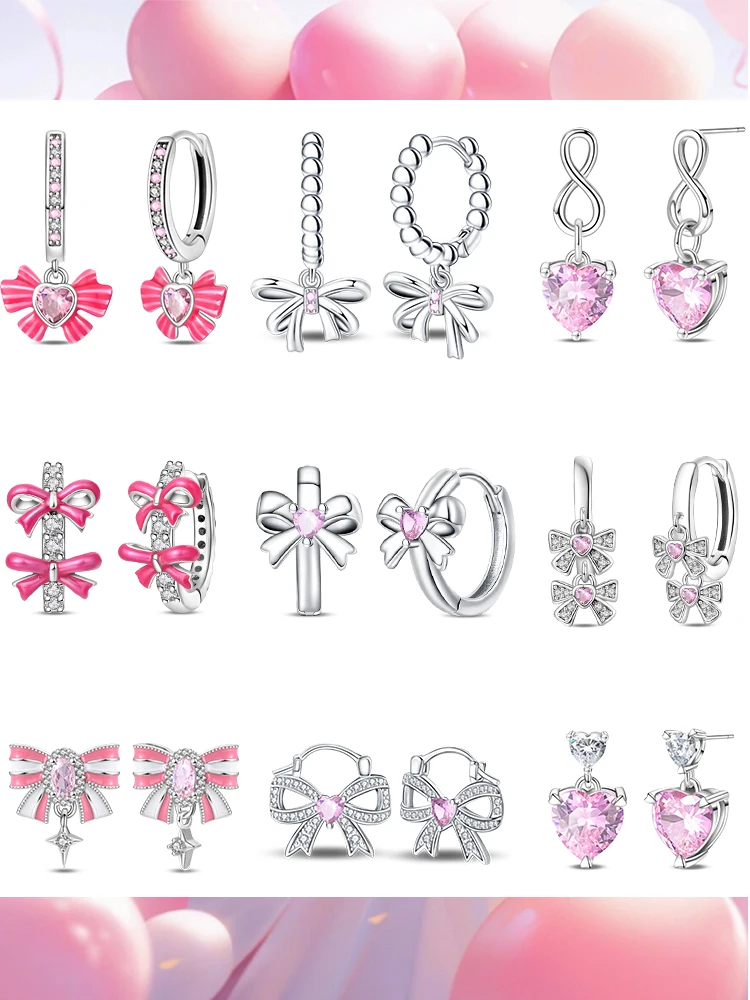 Women's 925 Sterling Silver Bow Princess Powder Sparkling Zircon Trendy Earrings Fit For Wedding Party Exquisite Jewelry 1 Mallzona S891d9ab499824844a3af1f0f88a6f9b6U Women's 925 Sterling Silver Bow Princess Powder Sparkling Zircon Trendy Earrings Fit For Wedding Party Exquisite Jewelry Mallzona